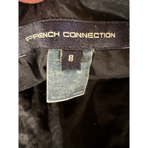 Vintage 90s French Connection colorful embroidered black a-line skater skirt 8 - Picture 4 of 9